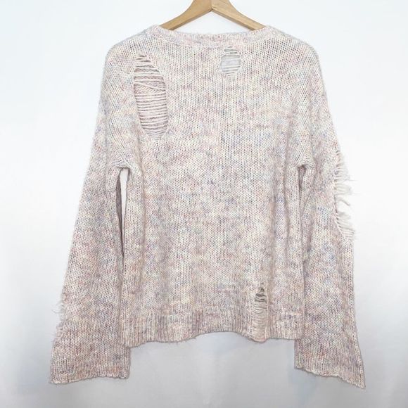 NEW Wildfox Distressed Pink Skye Sweater Small S - Picture 5 of 11
